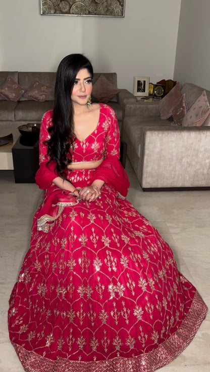 Coral Pink Lehenga
