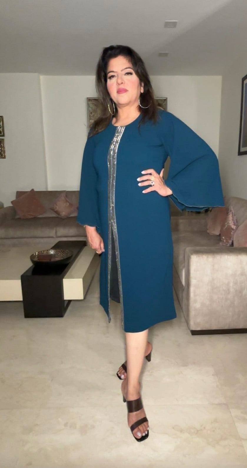 Jade Blue Georgette Dress