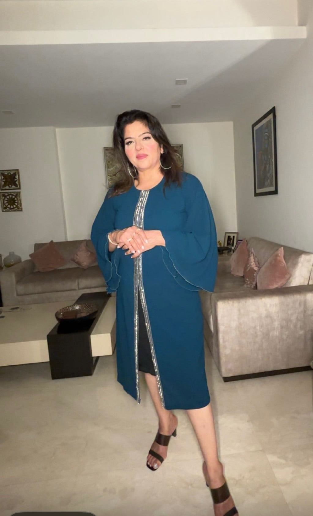 Jade Blue Georgette Dress