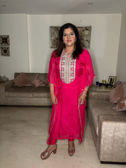Hot Pink Georgette Kaftan